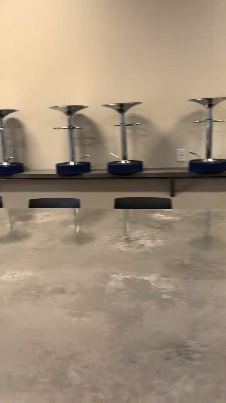 Finished commercial interior with polished concrete floors